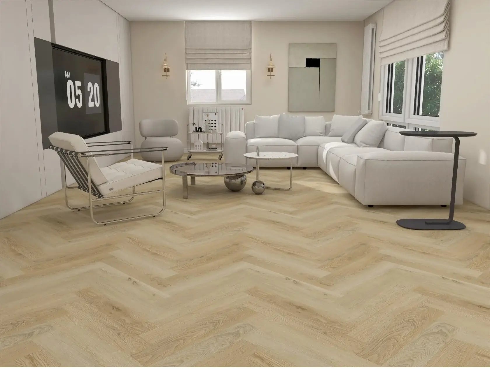 Elite LVT Sildeben Klik m. kork bagside - Lys Eg