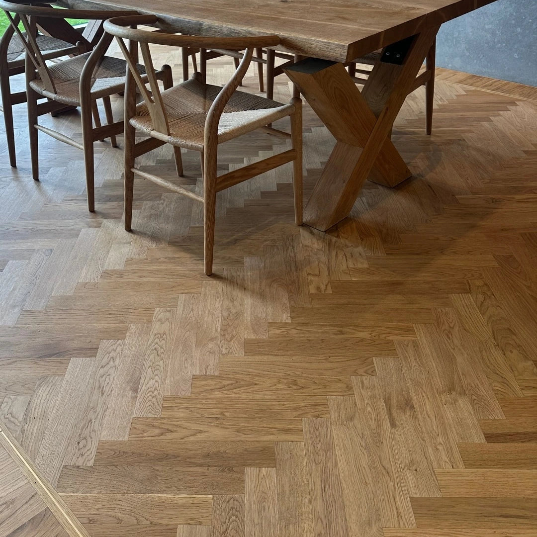 Massiv Sildebensparket - Hørning Eg Natur - 16 x 70 x 350 mm