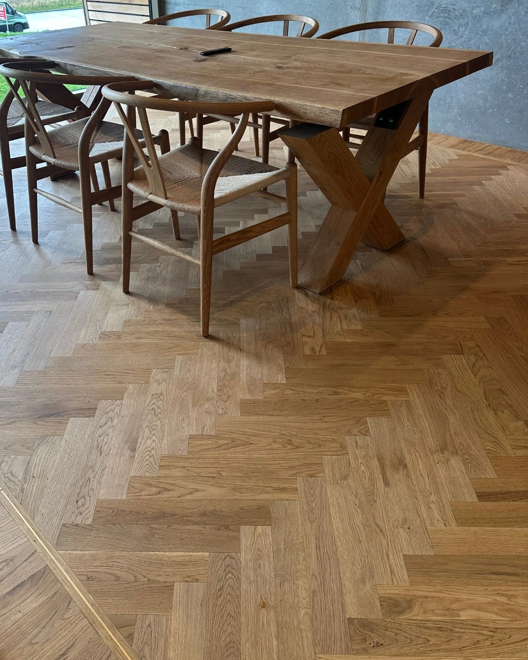 Massiv Sildebensparket - Hørning Eg Natur - 16 x 70 x 420 mm